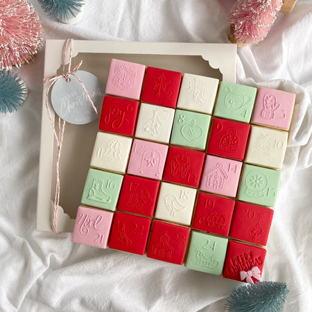 Cookie Advent Calendar Minty Pink