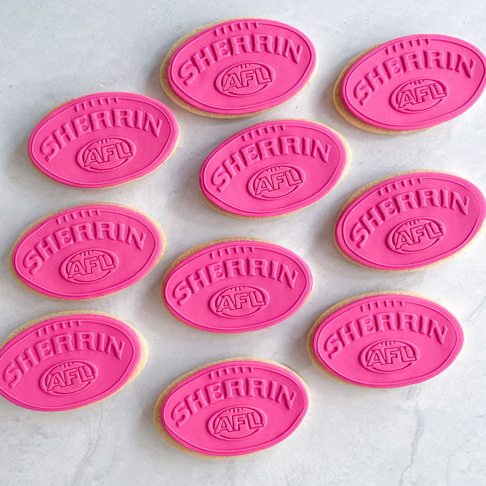 AFL Football (Pink) Cookies