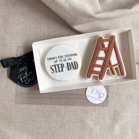 Stepping up to step dad and ladder sugar cookie